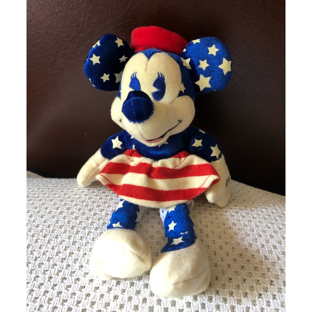 Hard to Find Disney Store Minnie Mouse Patriotic Americana 4th of July Beanie